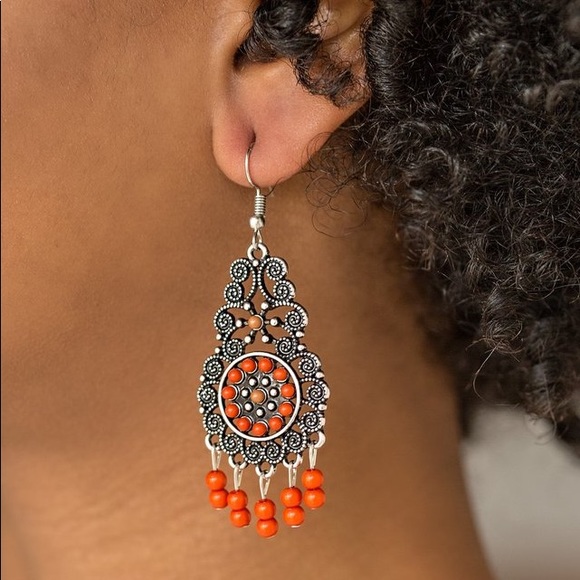paparazzi Jewelry - Paparazzi Courageously Congo Orange Earrings NWT